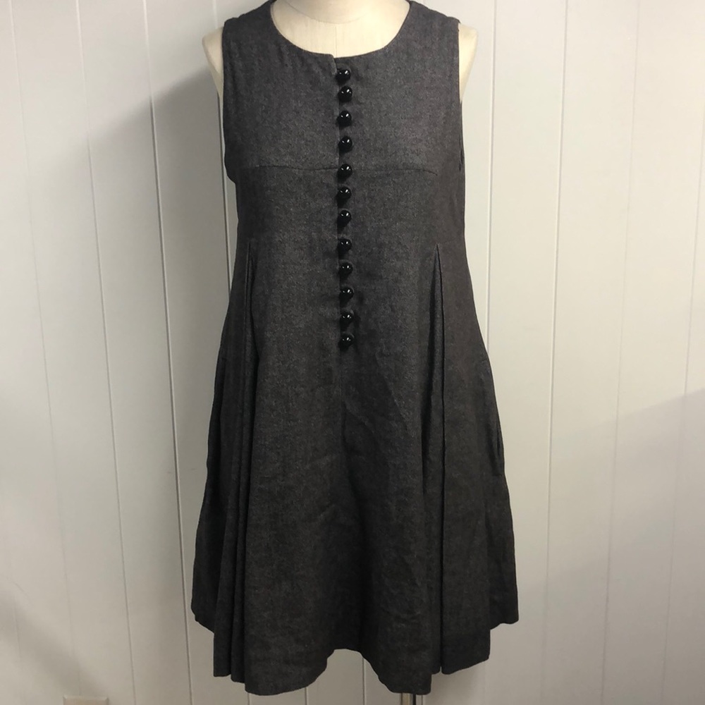 Anthropologie Elevenses Wool Buttoned Jumper Dress size 6